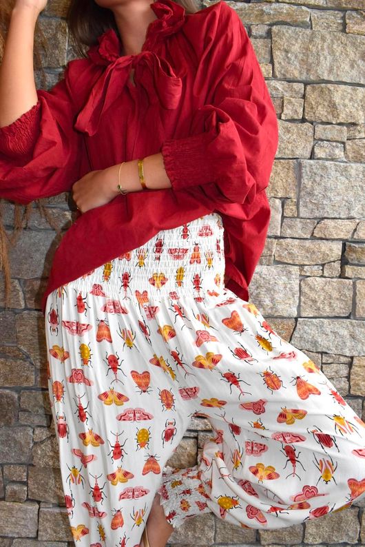 Larc Poet Blouse Sangria